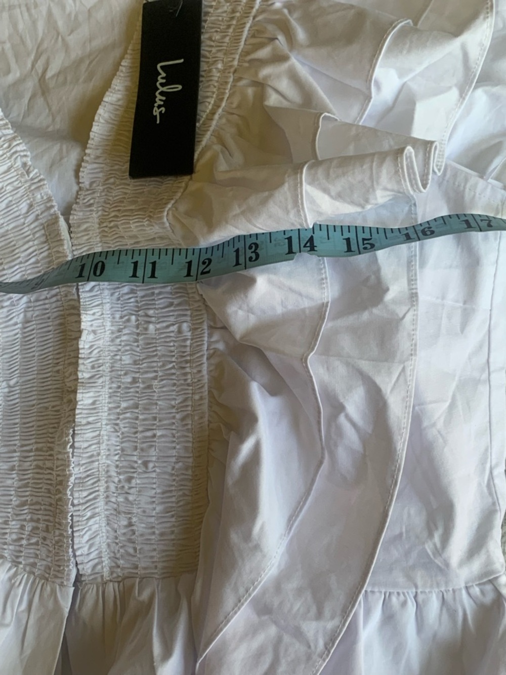 Lulu's White Ruffled V-Neck Blouse - Picture 11 of 13